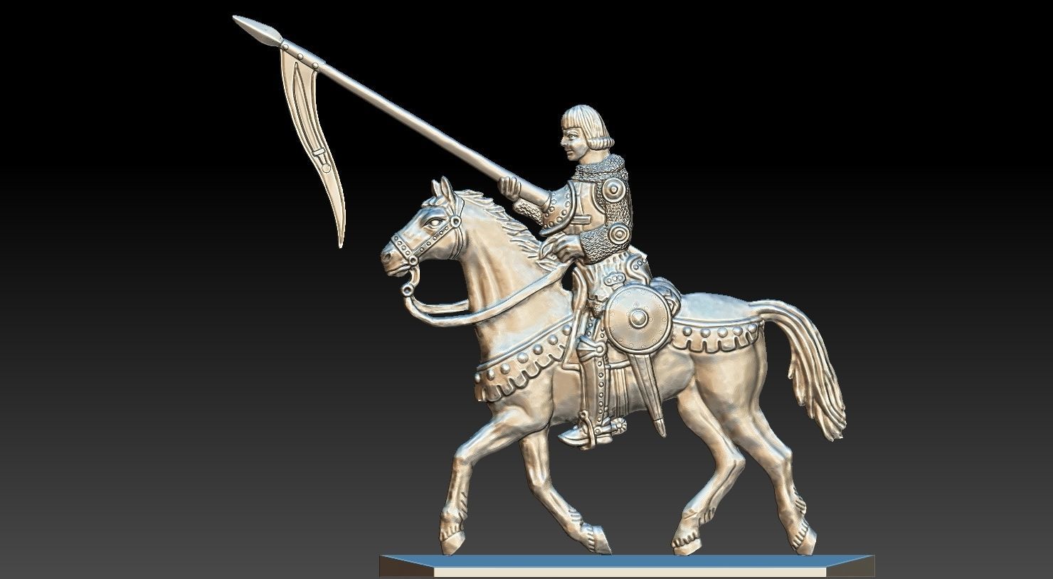 EQUESTRIAN KNIGHT 19 3D print model_5
