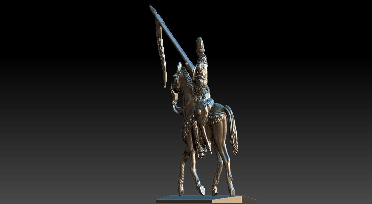 EQUESTRIAN KNIGHT 19 3D print model_9