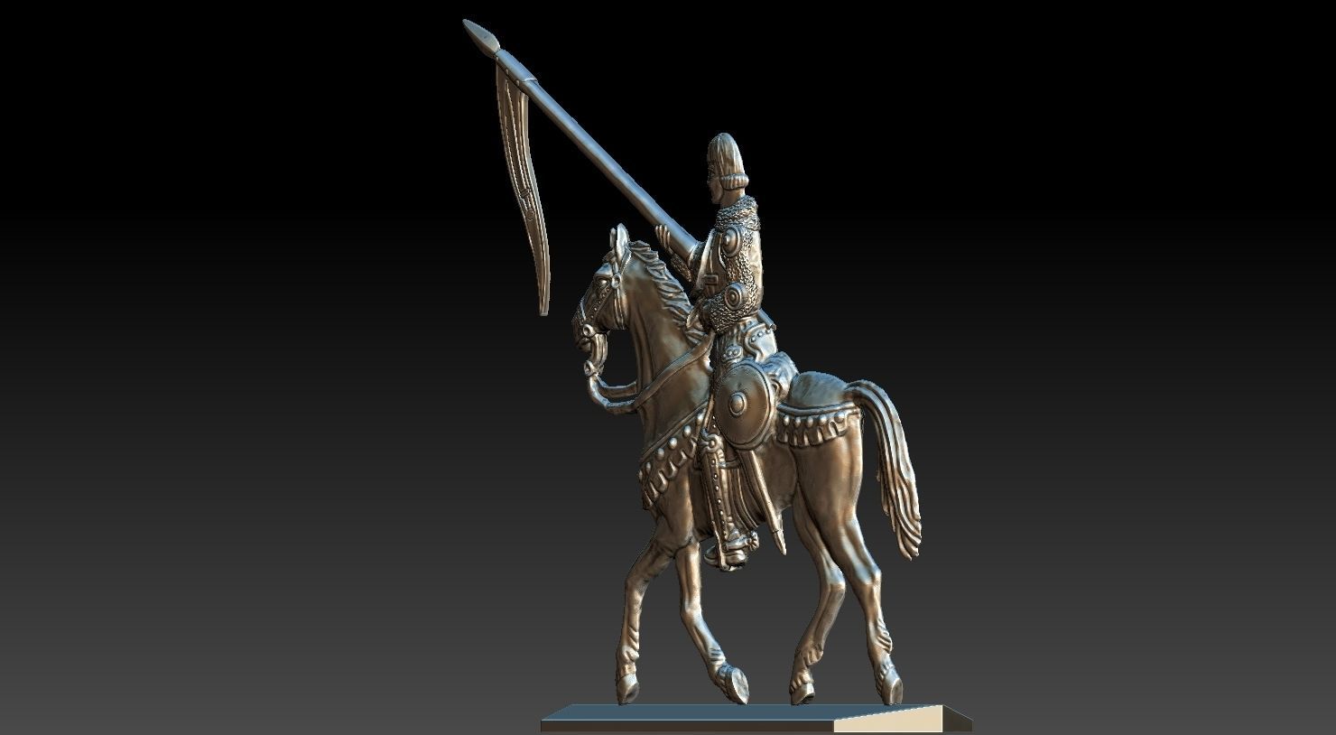 EQUESTRIAN KNIGHT 19 3D print model_8