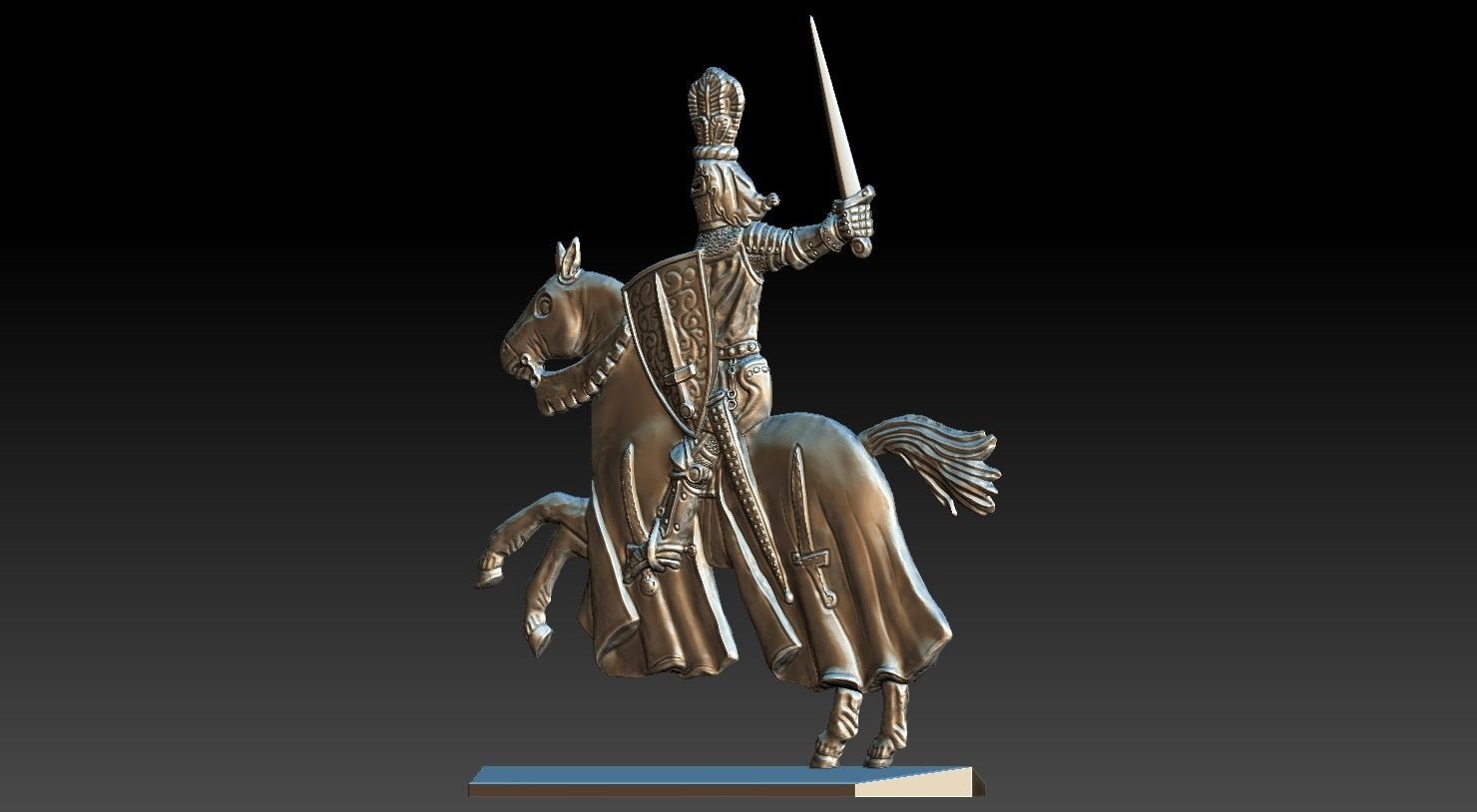EQUESTRIAN KNIGHT 20 3D print model_9