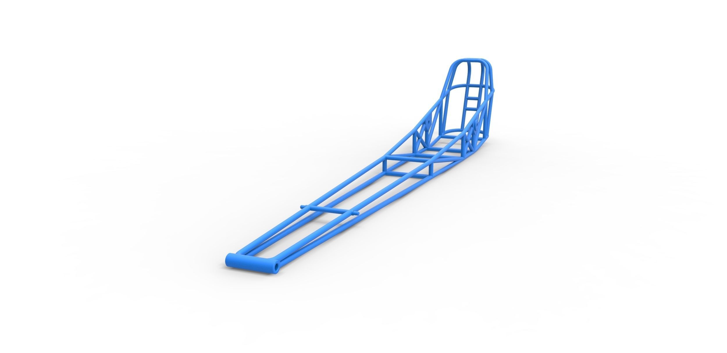 Frame of Front engine dragster Scale 1 to 25 3D print model_3