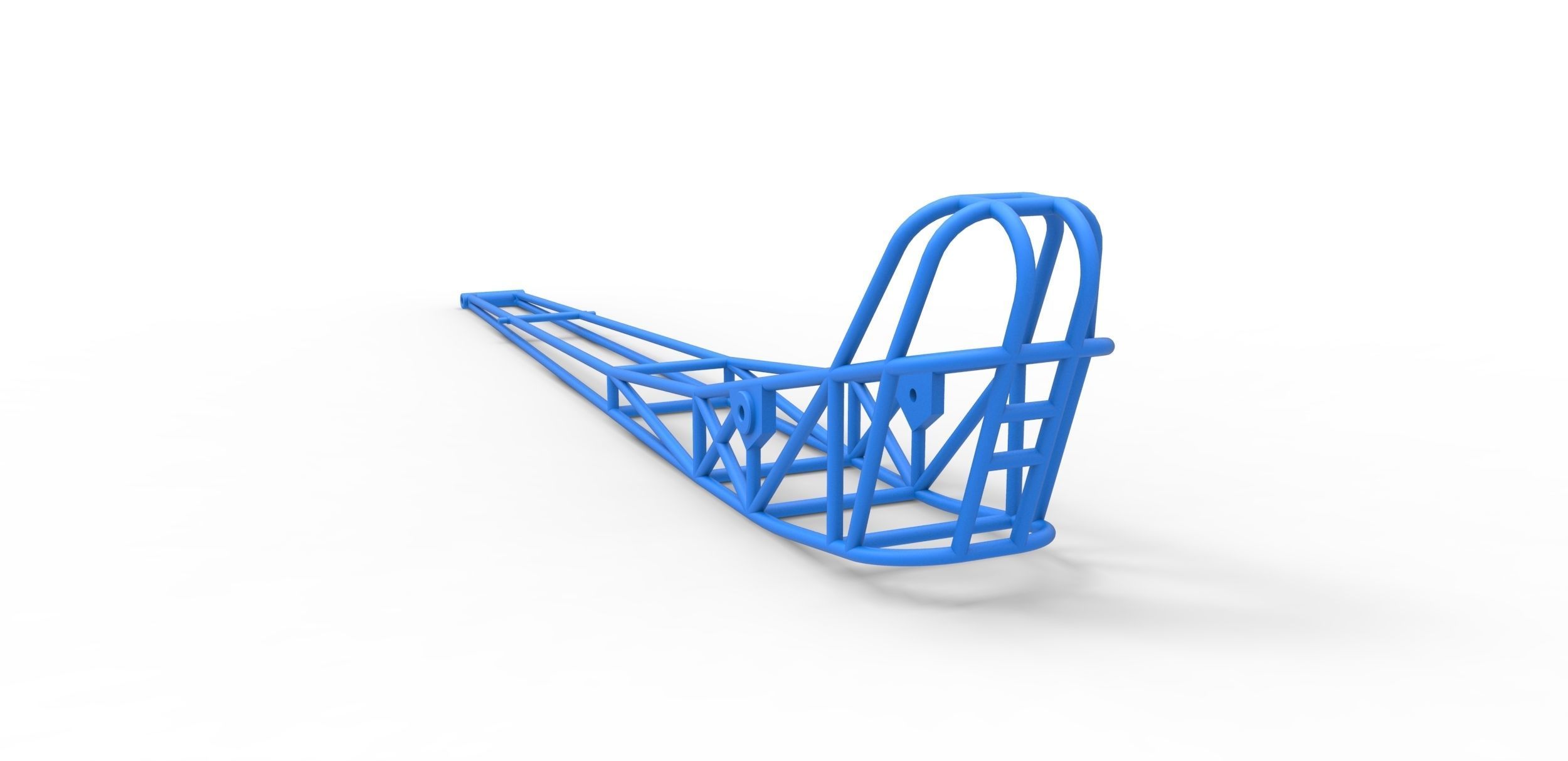 Frame of Front engine dragster Scale 1 to 25 3D print model_10