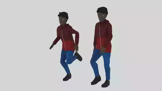 Cartoon Character Walking and Running Animation