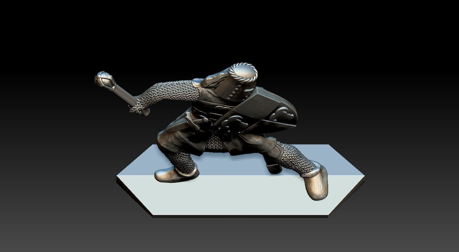 Knight 2 metal turtle 3D print model_14