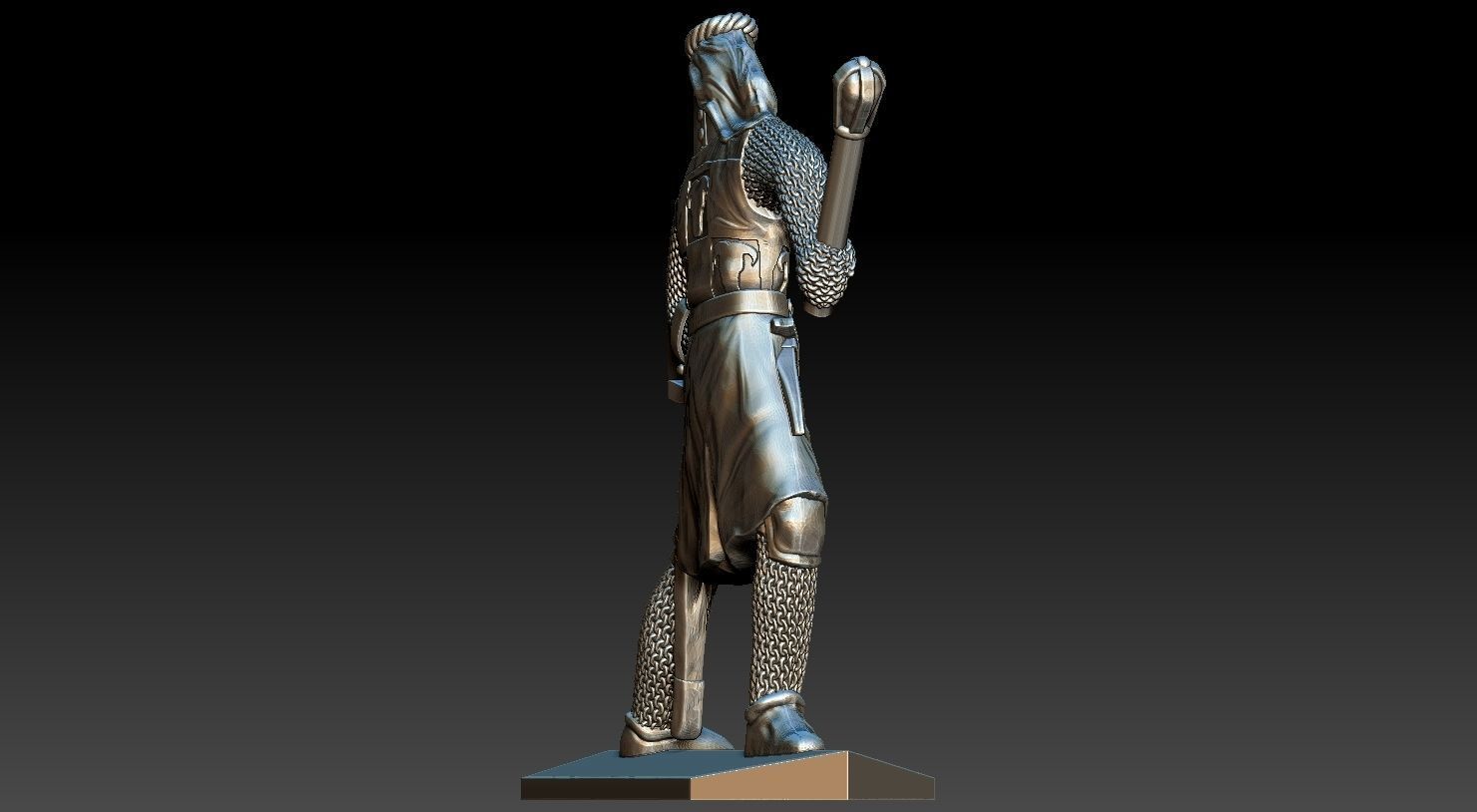 Knight 2 metal turtle 3D print model_7