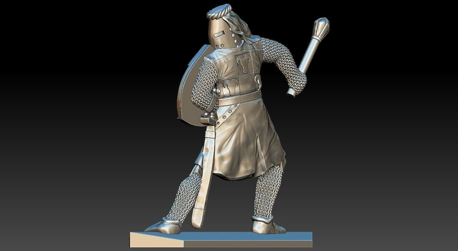 Knight 2 metal turtle 3D print model_22