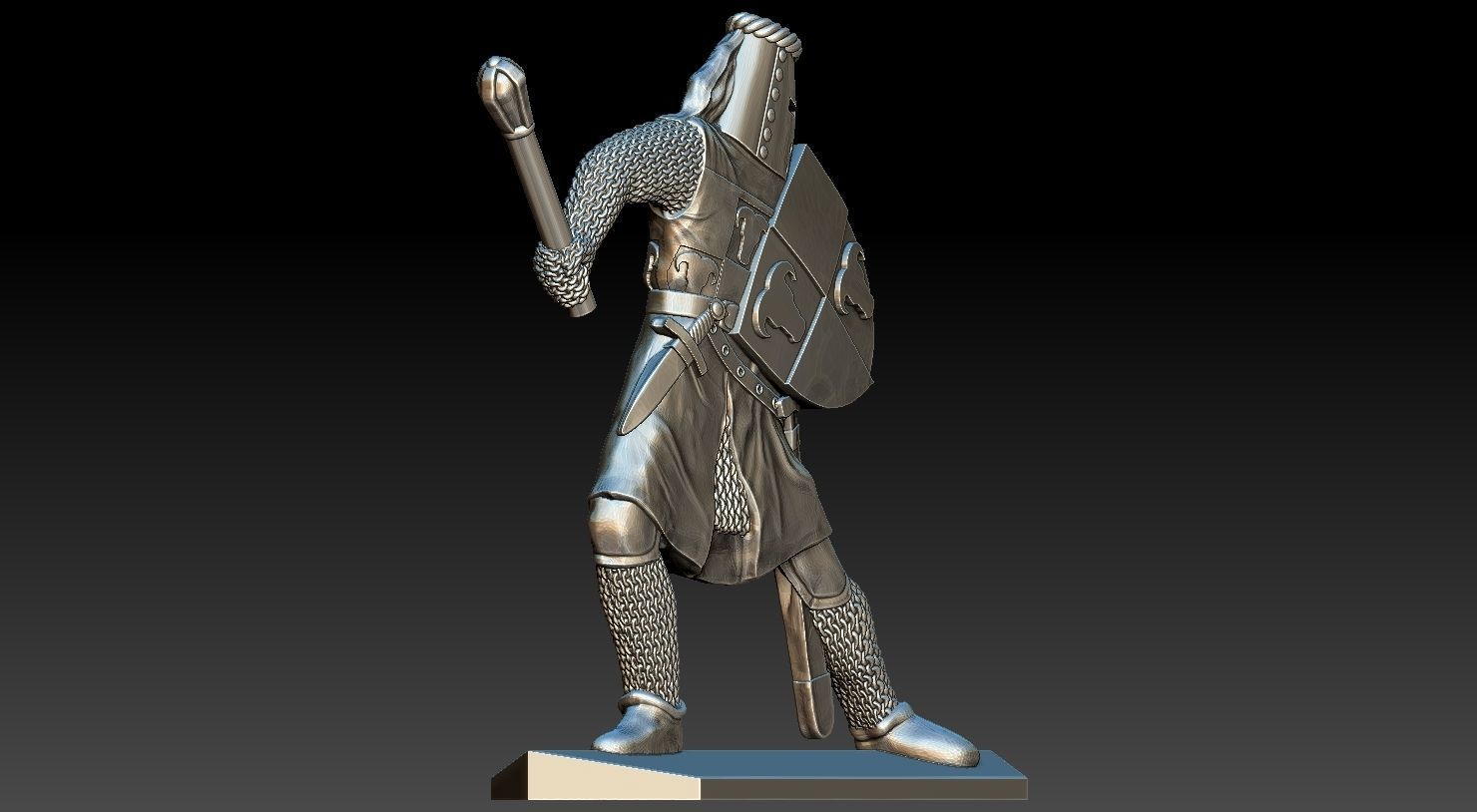 Knight 2 metal turtle 3D print model_10