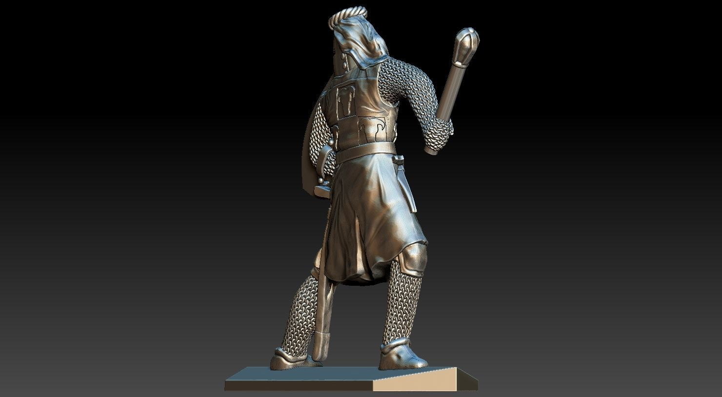 Knight 2 metal turtle 3D print model_6