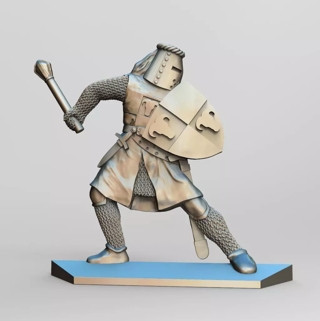 Knight 2 metal turtle 3D print model_0
