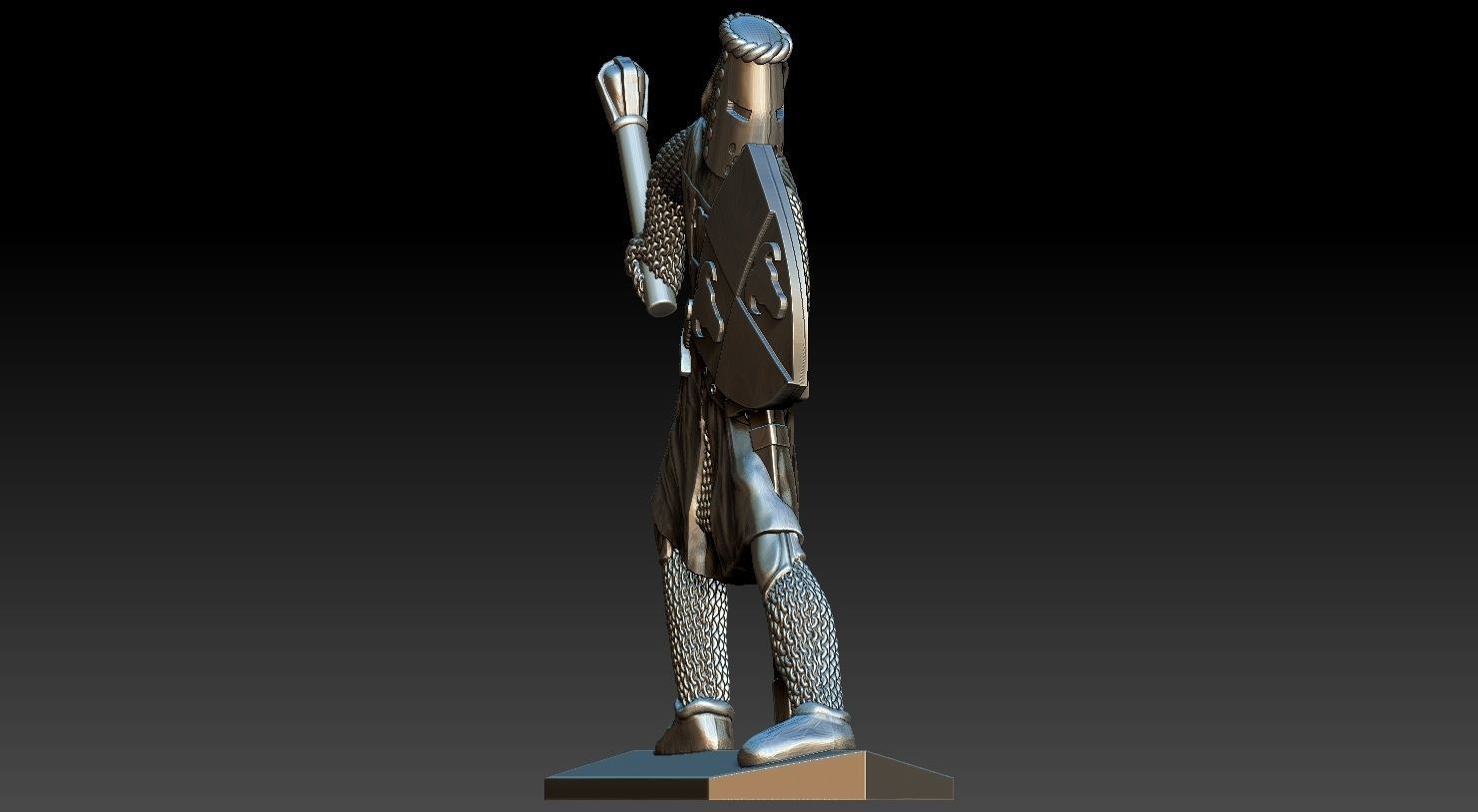 Knight 2 metal turtle 3D print model_19