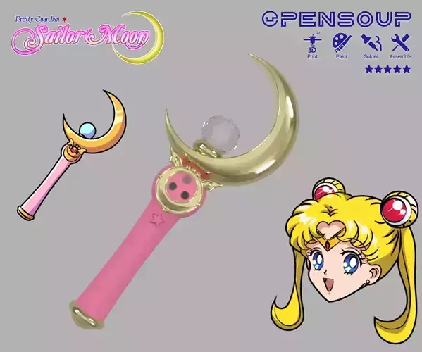 Sailor Moon transformation wand - Pretty guardian  3D print model