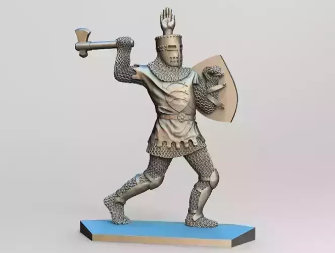 Knight 4 holding sword 3D print model