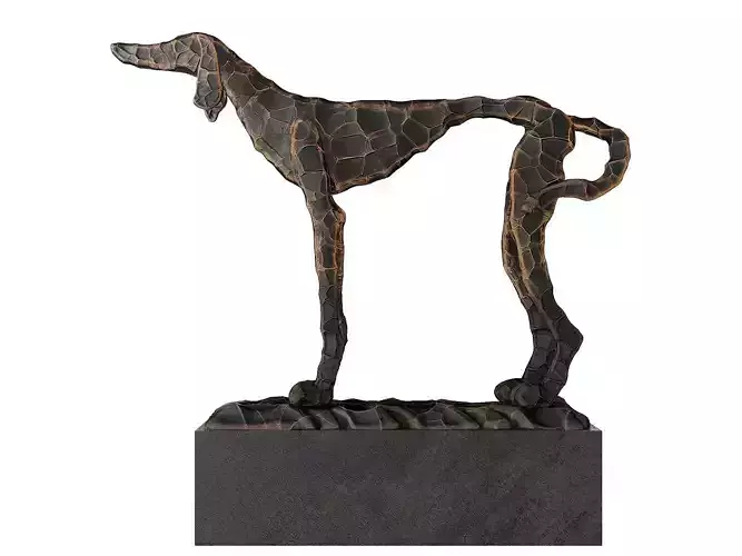 Dog Metal Sculpture