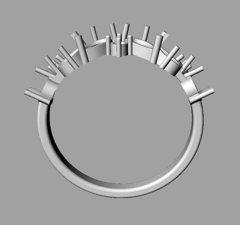 Gemstone Half Band 3D print model_16