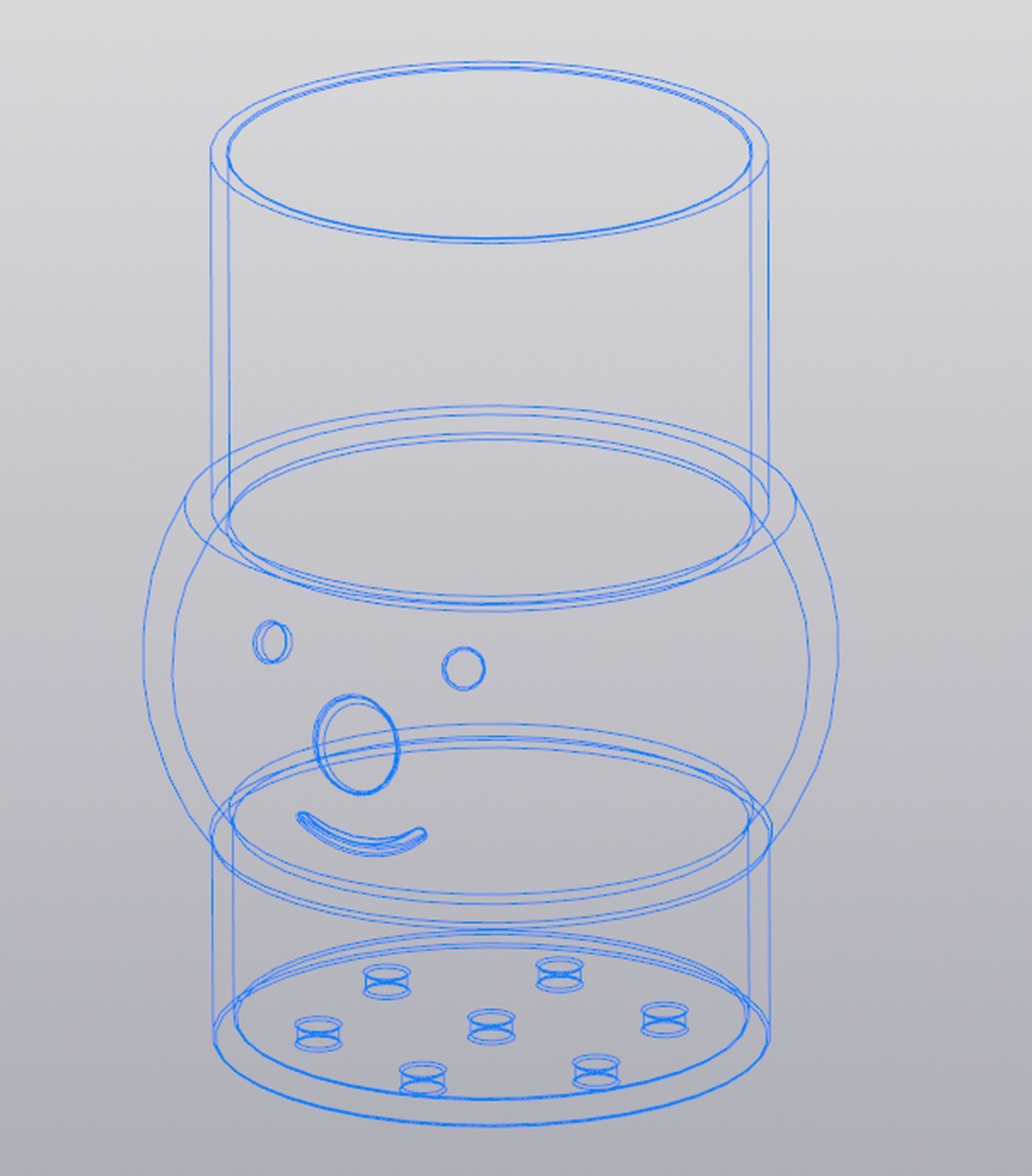 Snowman planter 3D print model_11