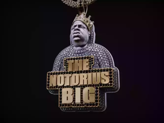 Full dimond Pendat Notorious BIG 3D print model