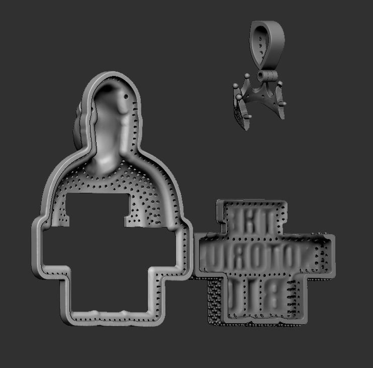 Full dimond Pendat Notorious BIG 3D print model_5