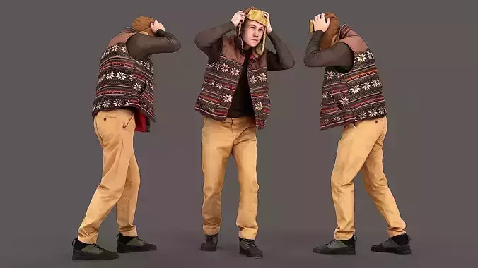 Bear Vodka Balalaika 3D model