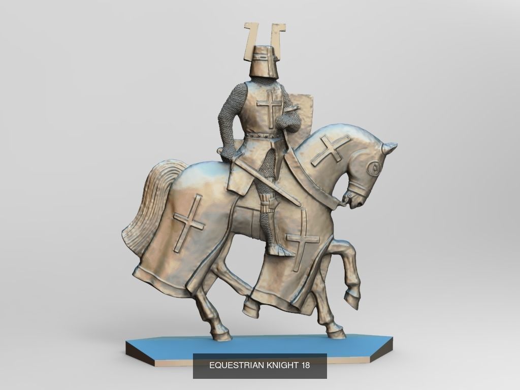 Equestrian knights 3D Model Collection_40