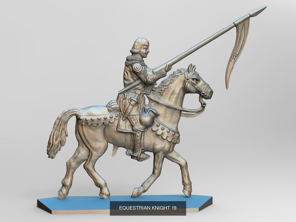 Equestrian knights 3D Model Collection_41
