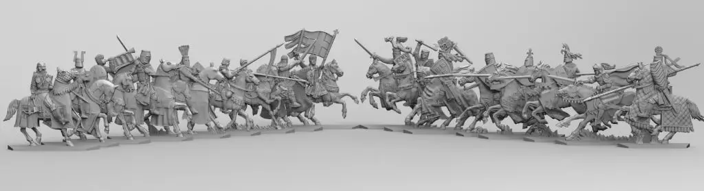 Equestrian knights 3D Model Collection_0