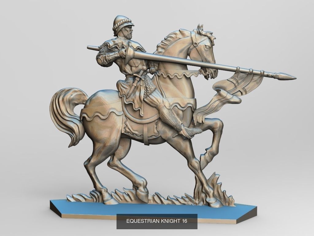 Equestrian knights 3D Model Collection_38