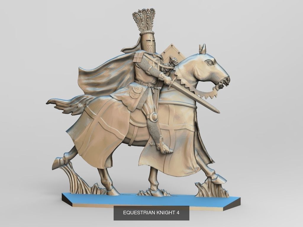 Equestrian knights 3D Model Collection_26
