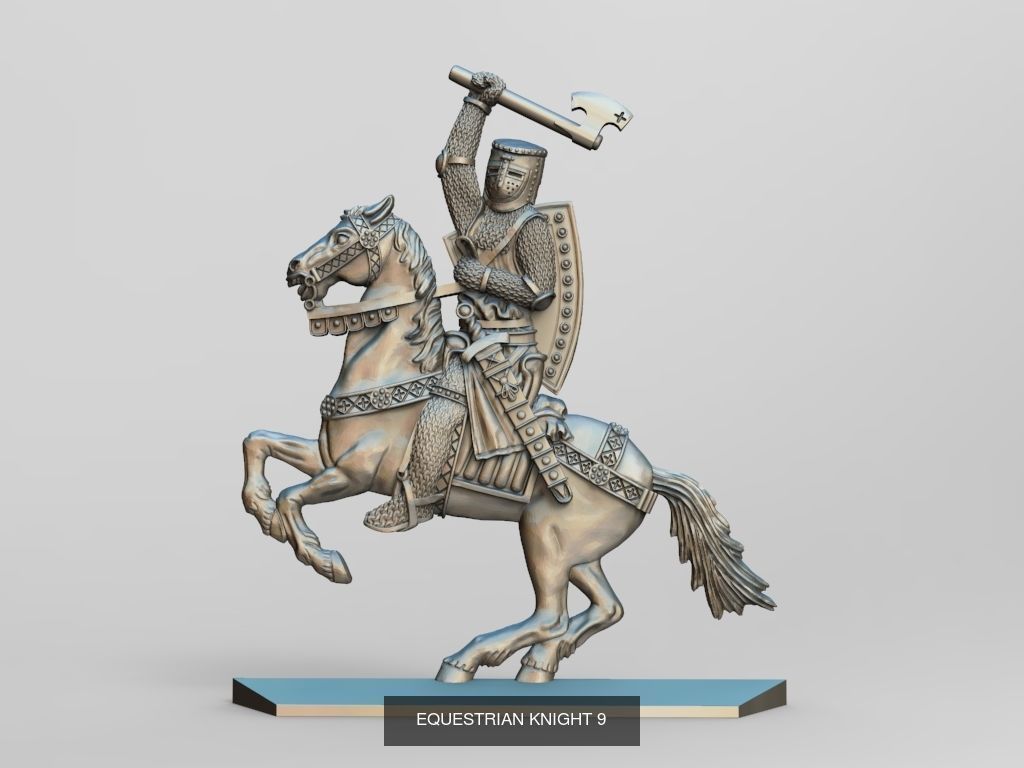 Equestrian knights 3D Model Collection_31
