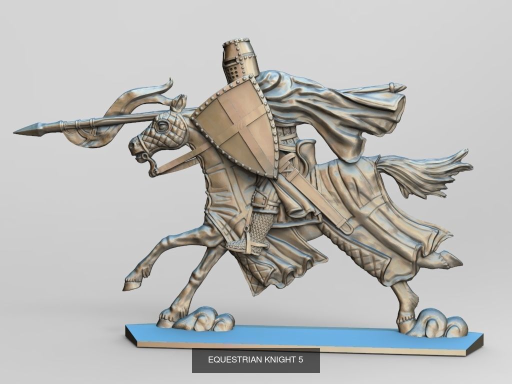 Equestrian knights 3D Model Collection_27