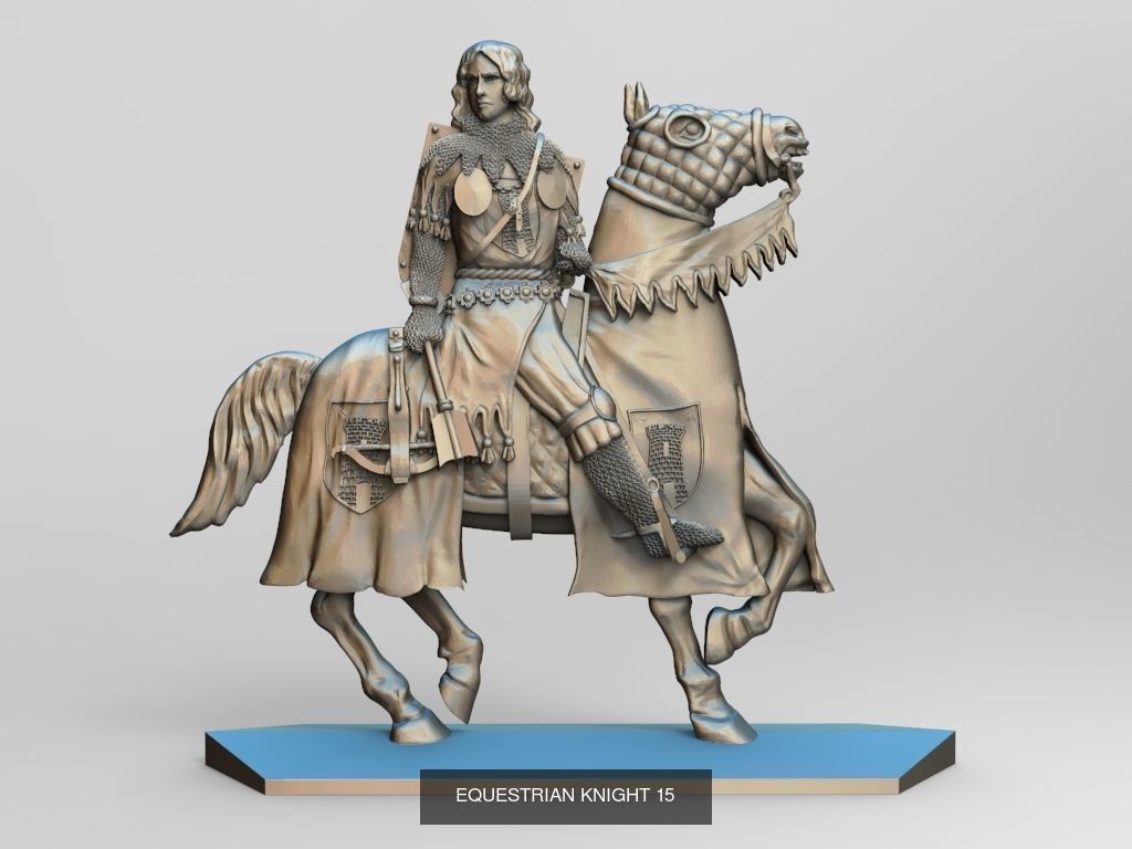 Equestrian knights 3D Model Collection_37