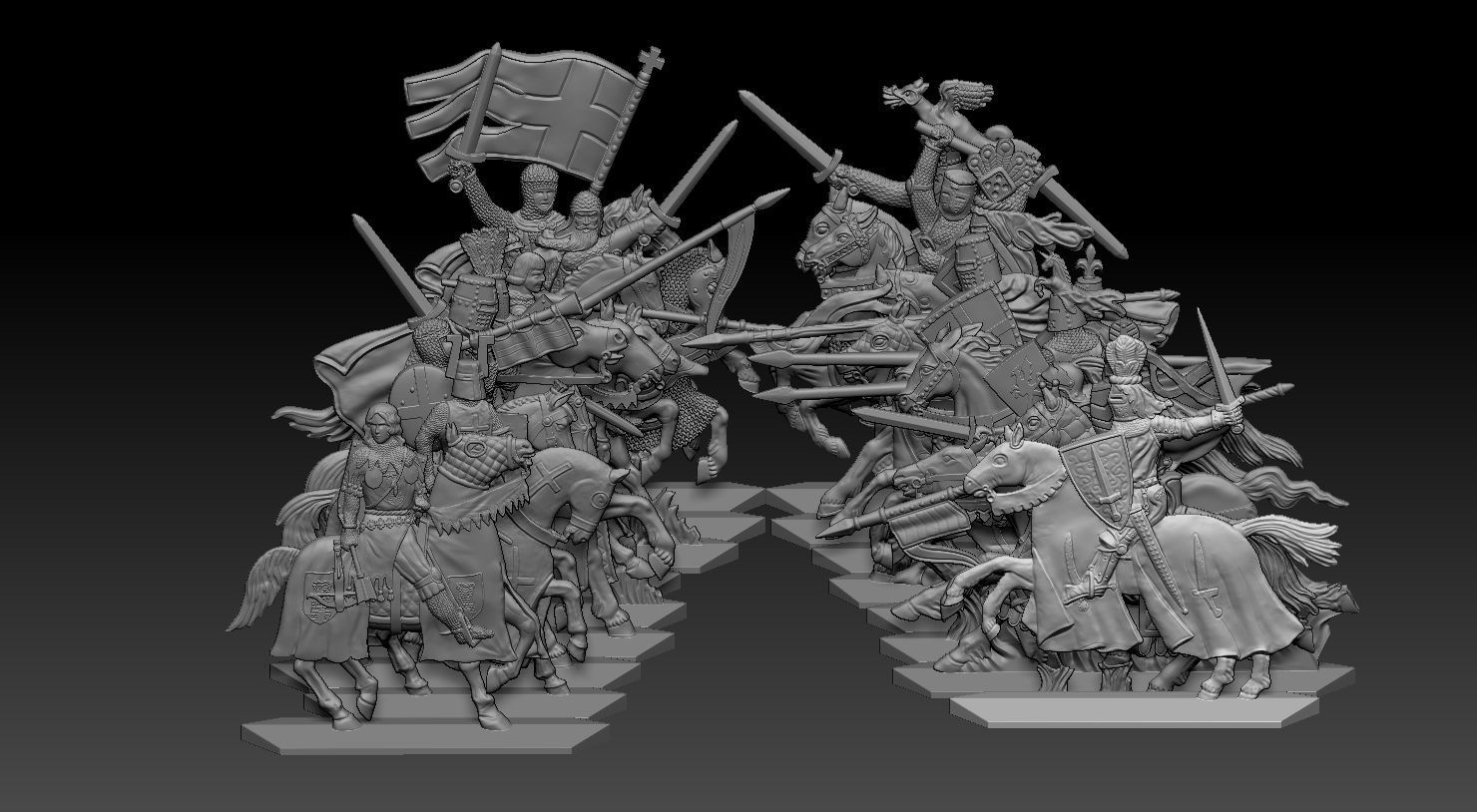 Equestrian knights 3D Model Collection_43