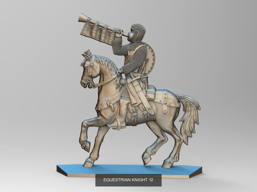 Equestrian knights 3D Model Collection_34