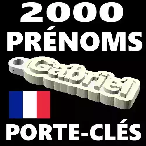 Key chains personalized for the top 2000 French First names 3D print model