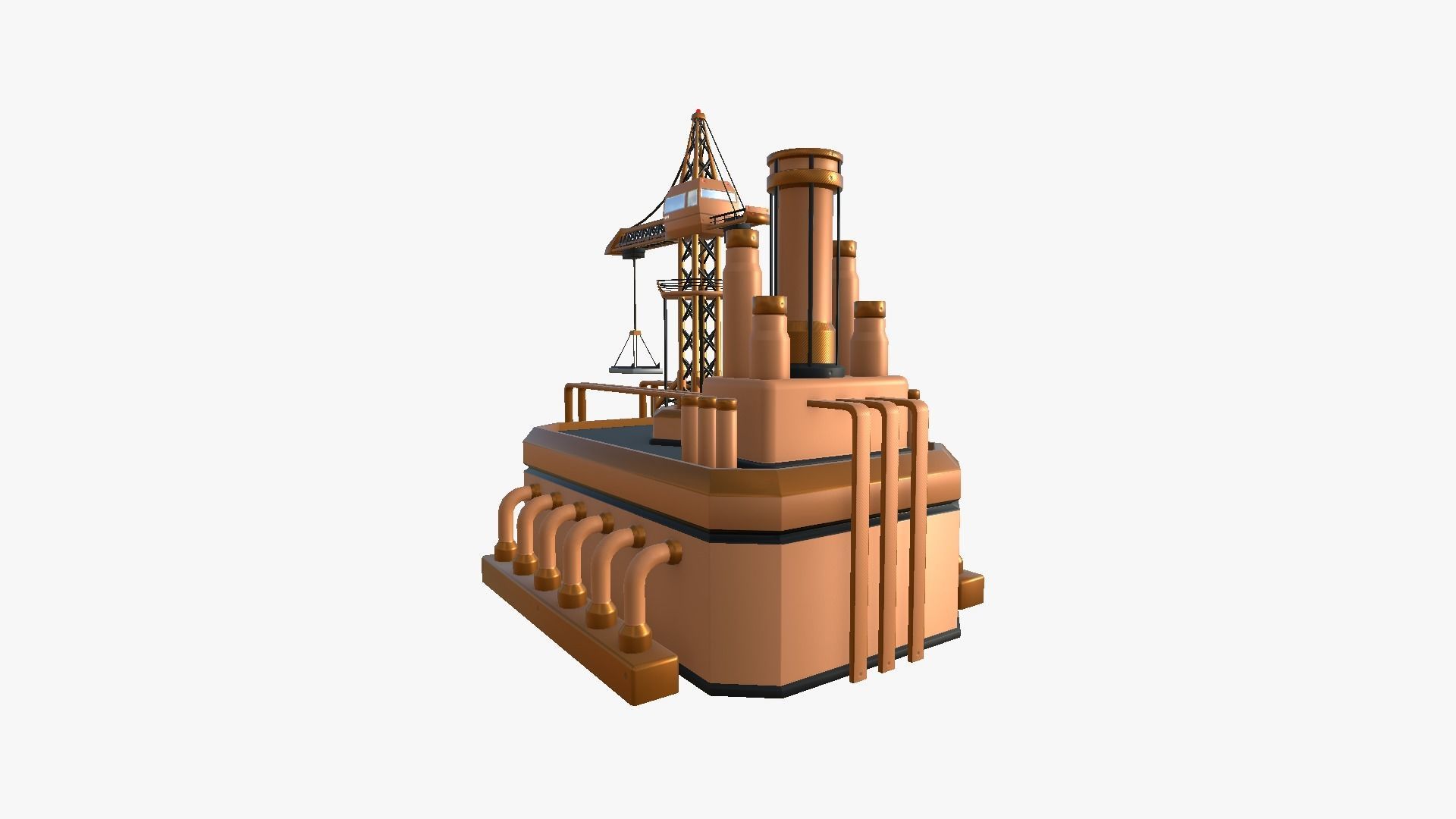 10 Sci Fi Buildings Collection D - Orange - Exterior Design _107