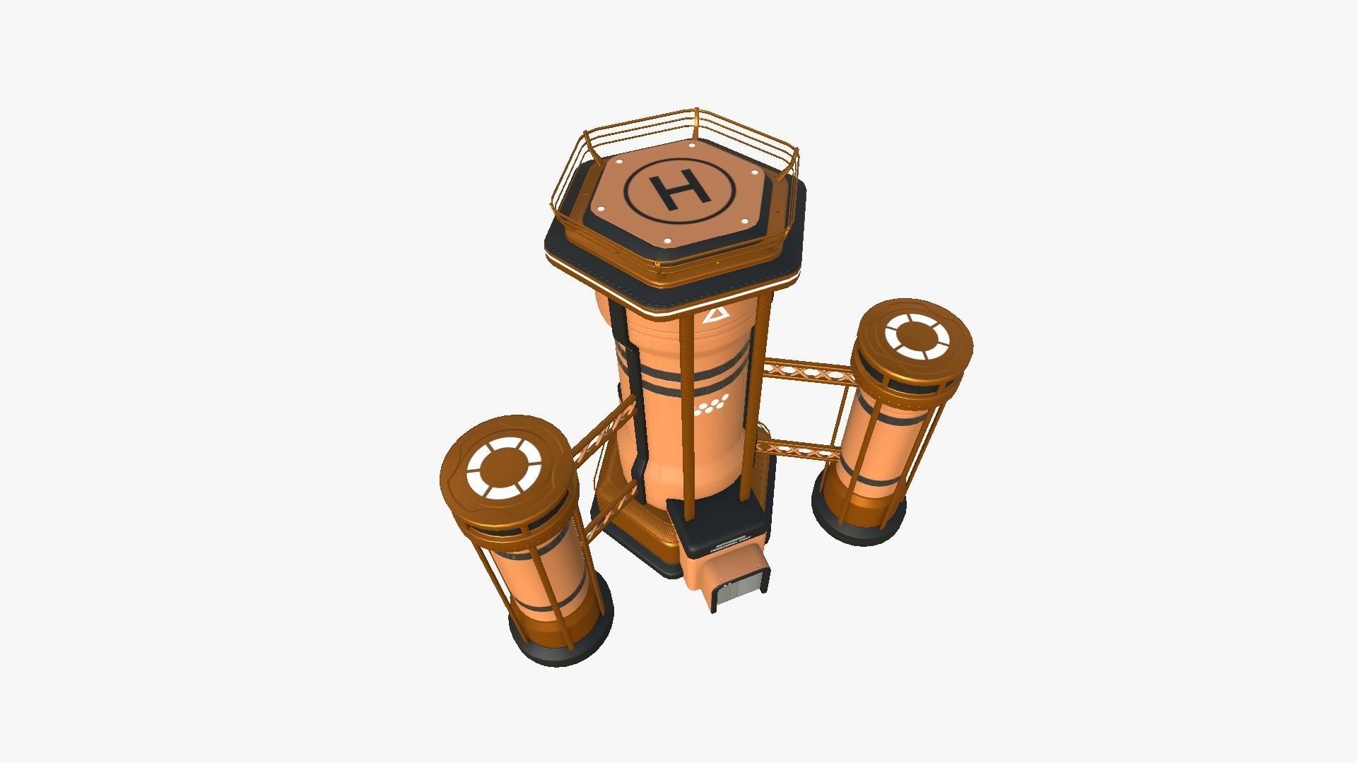 10 Sci Fi Buildings Collection D - Orange - Exterior Design _62