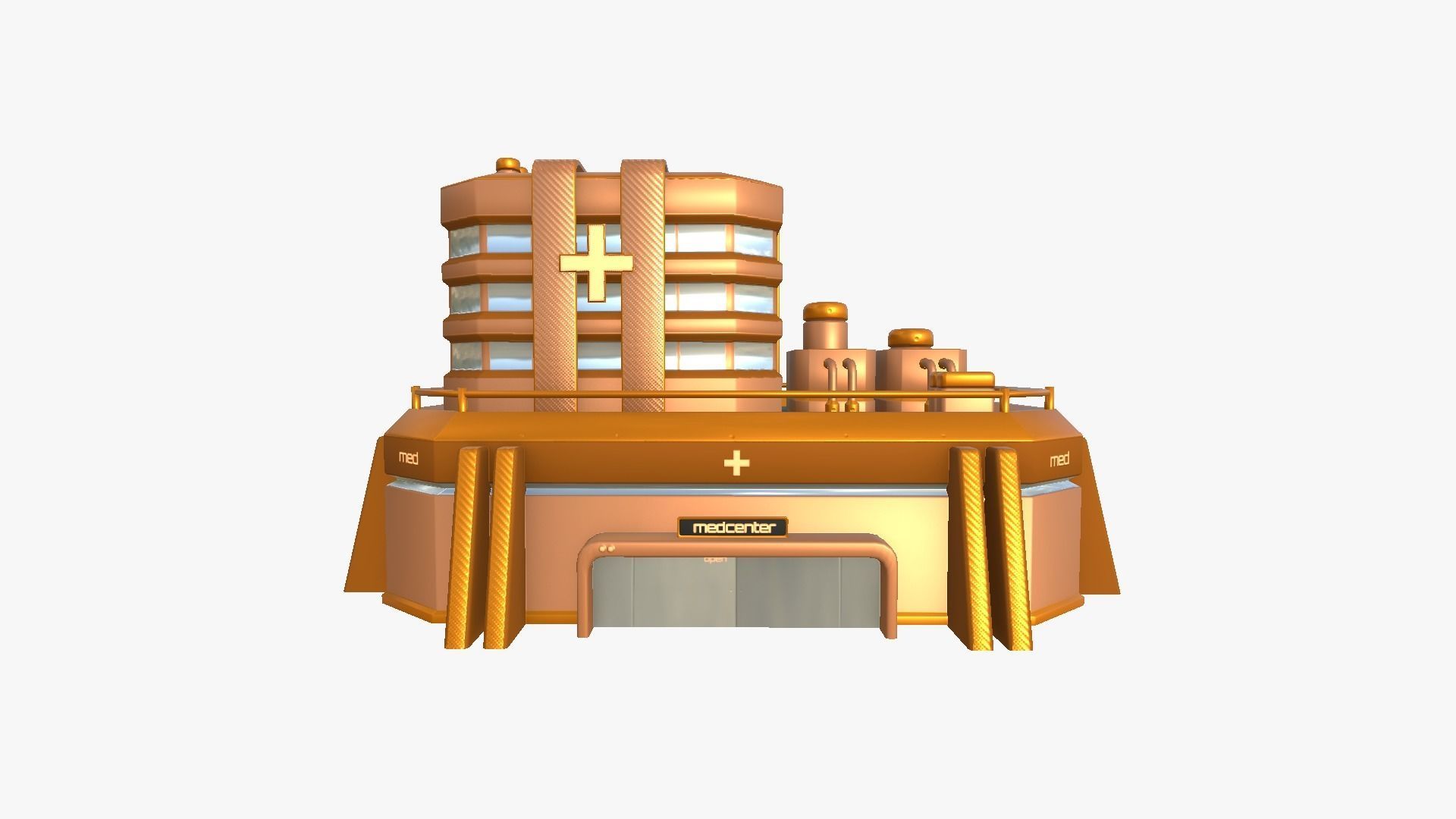 10 Sci Fi Buildings Collection D - Orange - Exterior Design _74