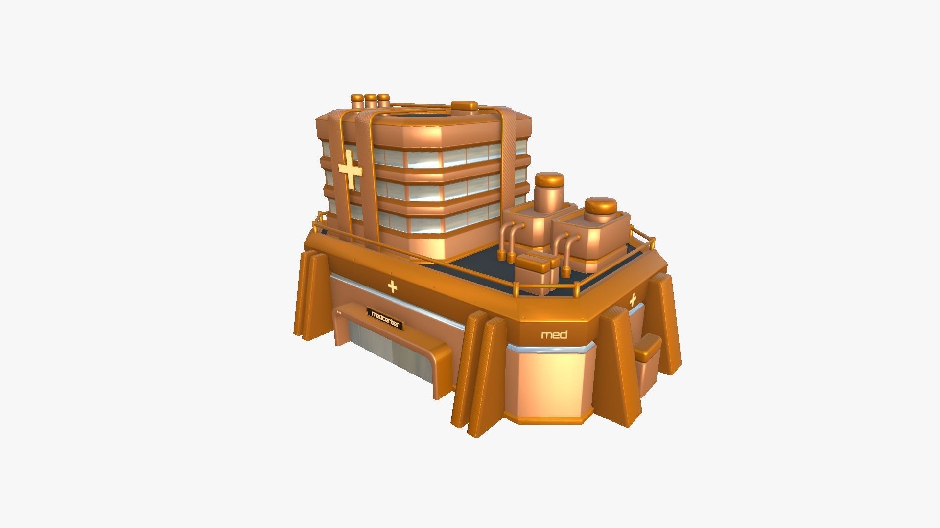 10 Sci Fi Buildings Collection D - Orange - Exterior Design _71