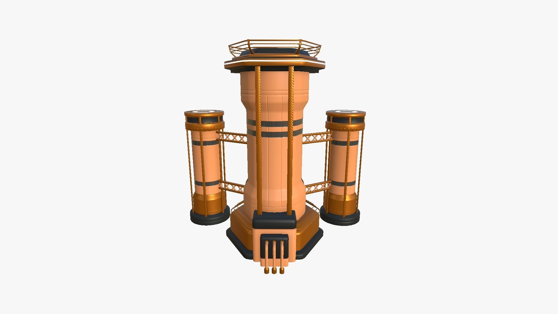 10 Sci Fi Buildings Collection D - Orange - Exterior Design _60