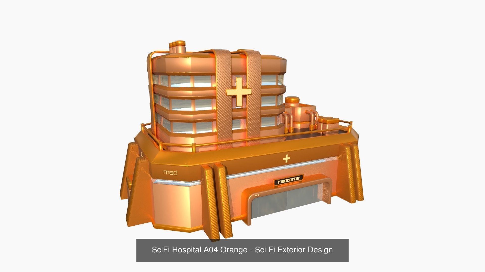 10 Sci Fi Buildings Collection D - Orange - Exterior Design _6