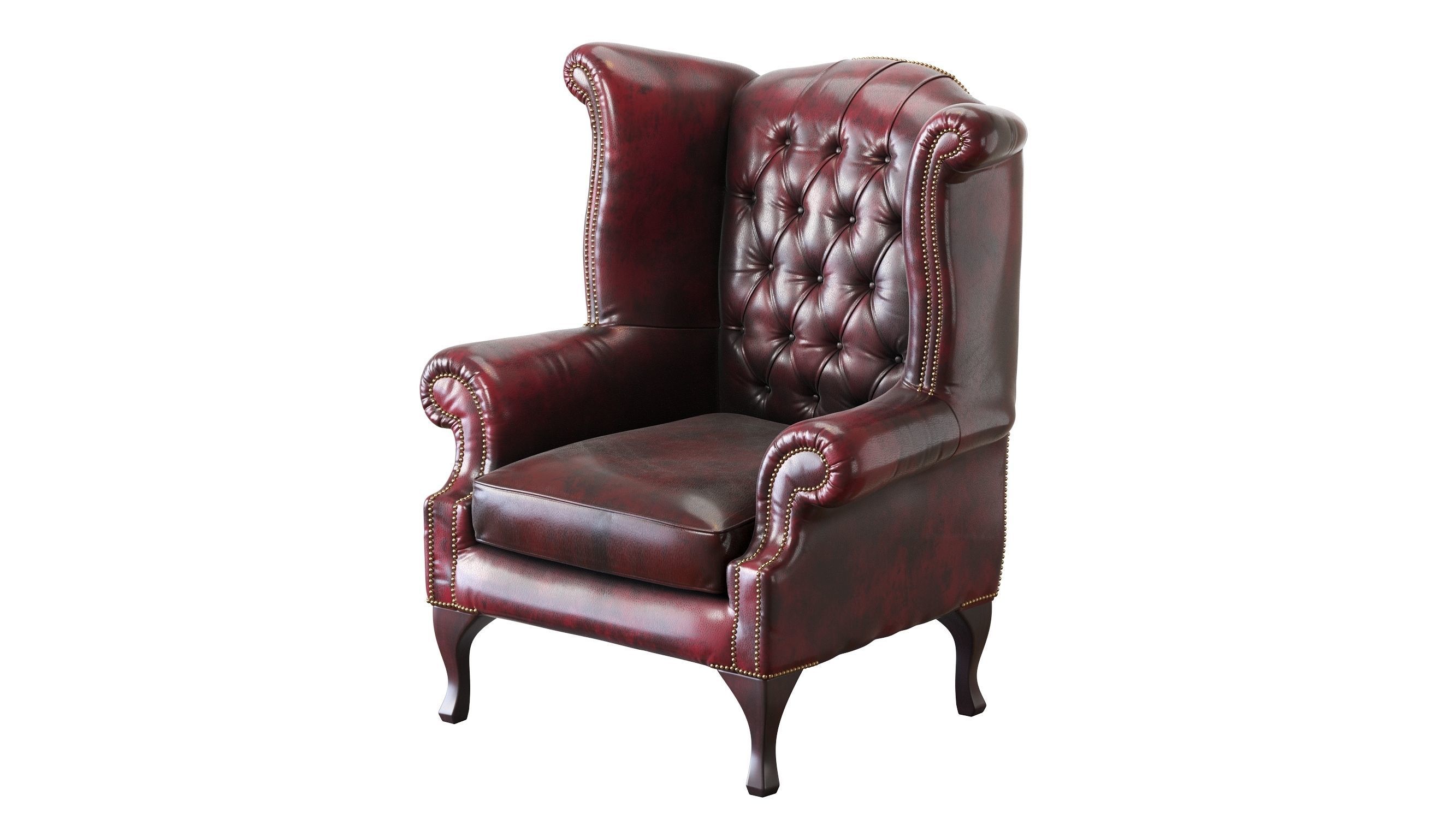 Armchair Chesterfield Queen 3D model_11