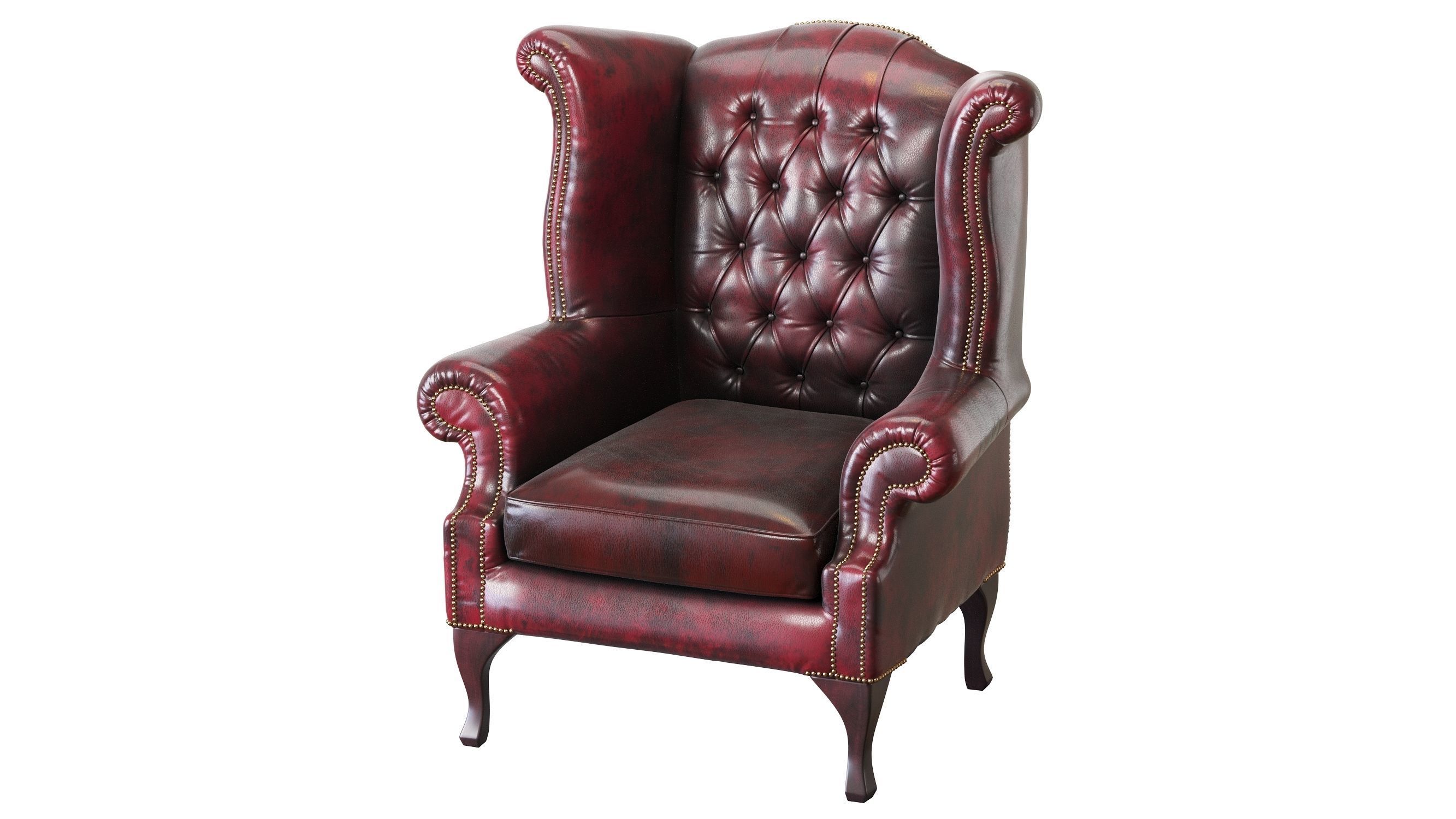 Armchair Chesterfield Queen 3D model_3