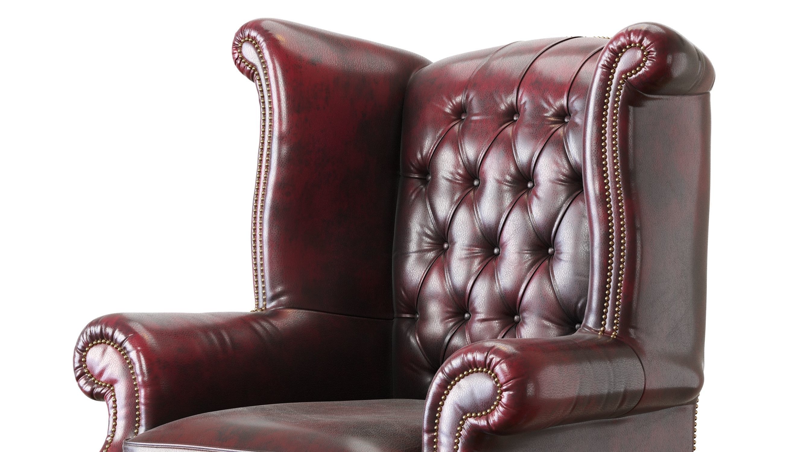 Armchair Chesterfield Queen 3D model_9