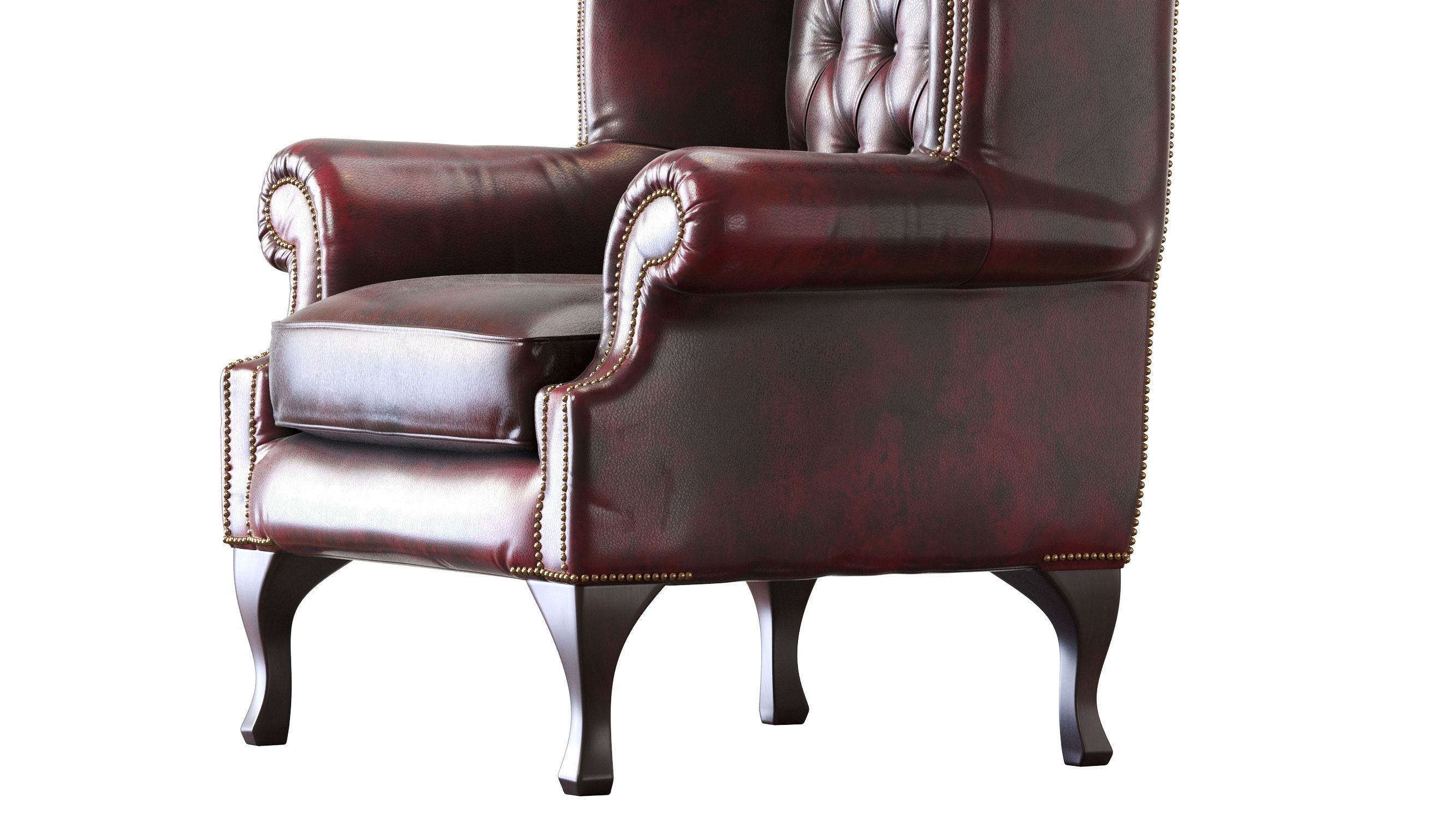 Armchair Chesterfield Queen 3D model_2