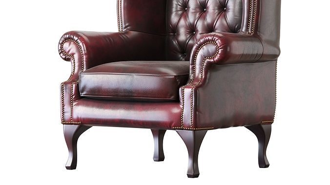 Armchair Chesterfield Queen 3D model 2