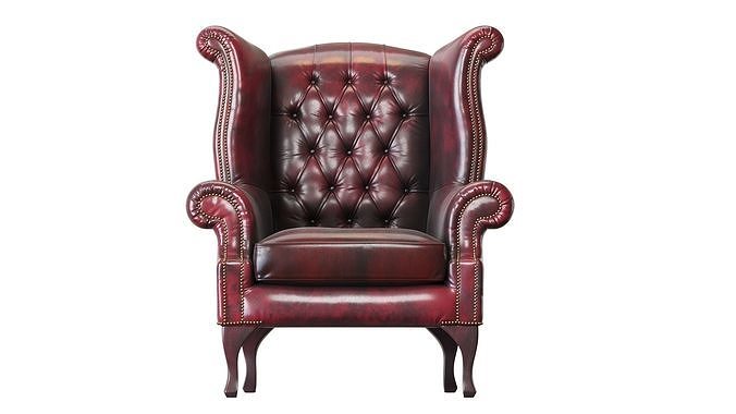 Armchair Chesterfield Queen 3D model 7