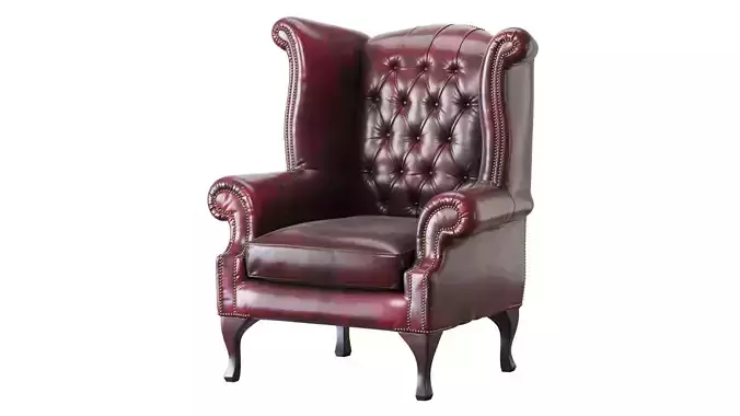 Armchair Chesterfield Queen 3D model