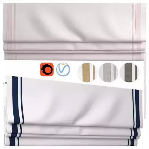 Roman Curtains 181 Roman Shade with Trim