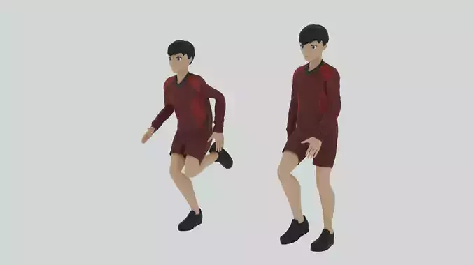 Cartoon Character Walking and Running Animation