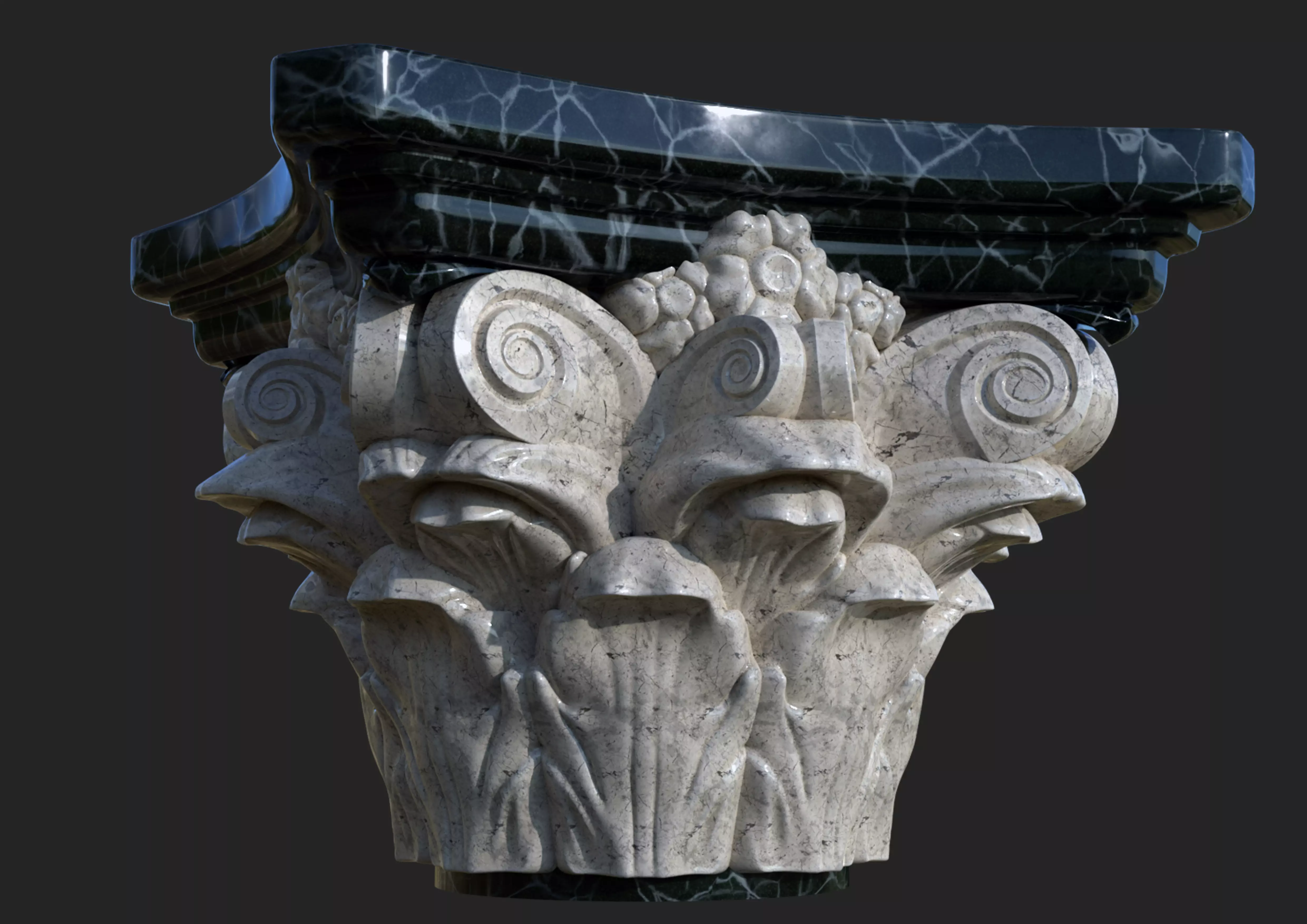 corinthian column ver4 3D model