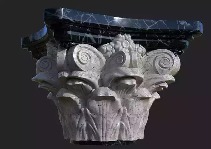 corinthian column ver4 3D model